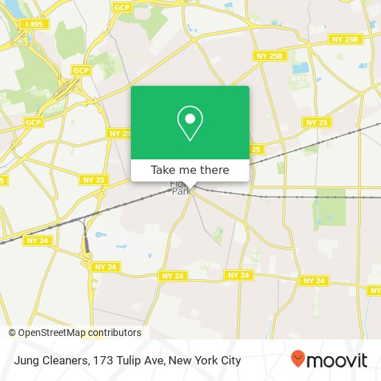 Jung Cleaners, 173 Tulip Ave map