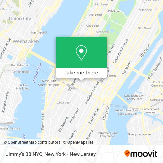 Mapa de Jimmy's 38 NYC
