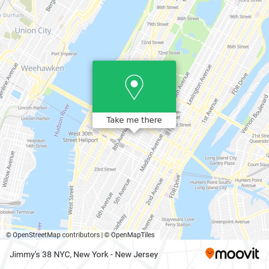 Jimmy's 38 NYC map