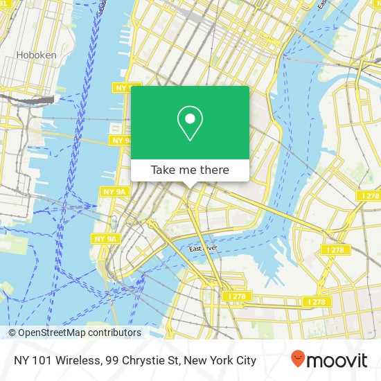 NY 101 Wireless, 99 Chrystie St map