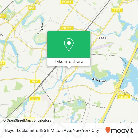 Mapa de Bayer Locksmith, 486 E Milton Ave