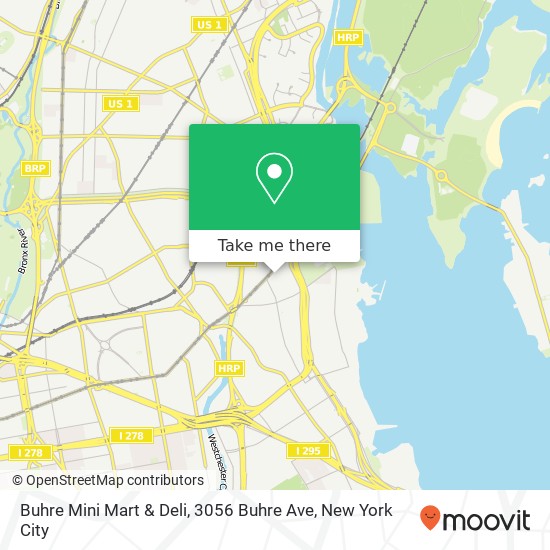 Mapa de Buhre Mini Mart & Deli, 3056 Buhre Ave