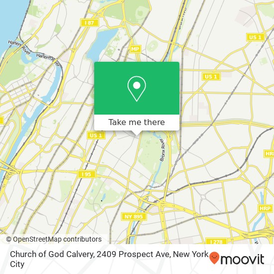Church of God Calvery, 2409 Prospect Ave map