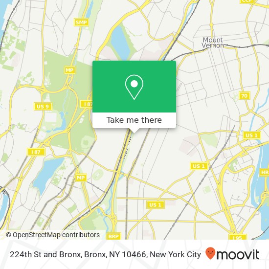 224th St and Bronx, Bronx, NY 10466 map
