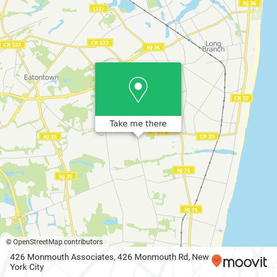 Mapa de 426 Monmouth Associates, 426 Monmouth Rd