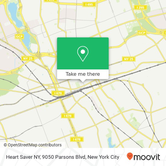 Mapa de Heart Saver NY, 9050 Parsons Blvd