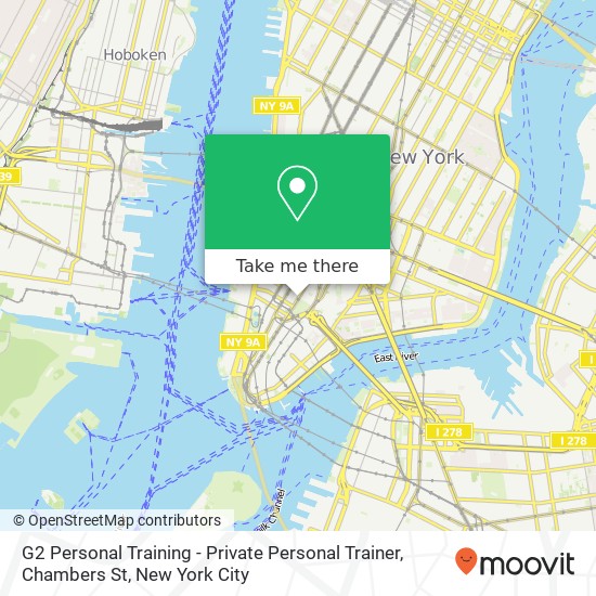 Mapa de G2 Personal Training - Private Personal Trainer, Chambers St