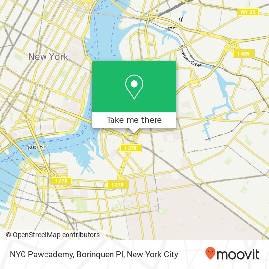 Mapa de NYC Pawcademy, Borinquen Pl