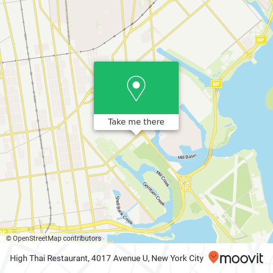 High Thai Restaurant, 4017 Avenue U map