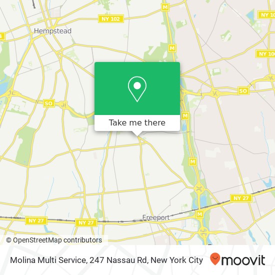 Mapa de Molina Multi Service, 247 Nassau Rd