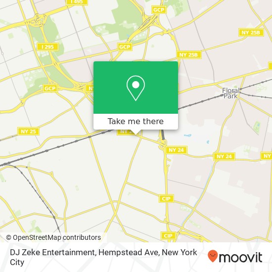 Mapa de DJ Zeke Entertainment, Hempstead Ave