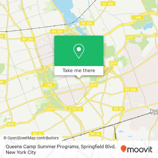 Queens Camp Summer Programs, Springfield Blvd map