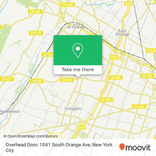 Overhead Door, 1041 South Orange Ave map