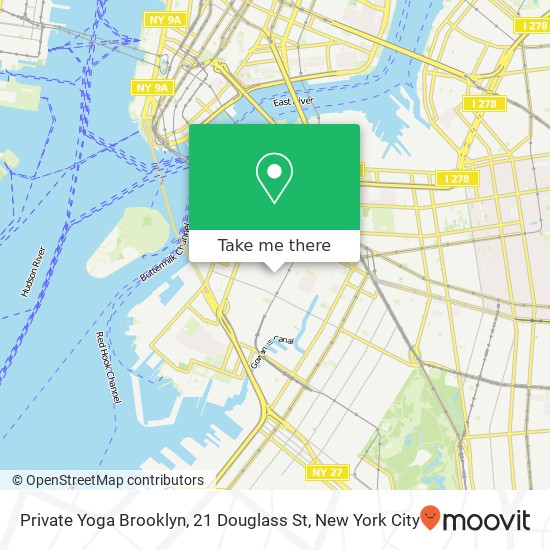 Private Yoga Brooklyn, 21 Douglass St map