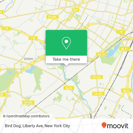 Mapa de Bird Dog, Liberty Ave