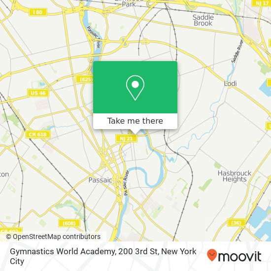 Gymnastics World Academy, 200 3rd St map