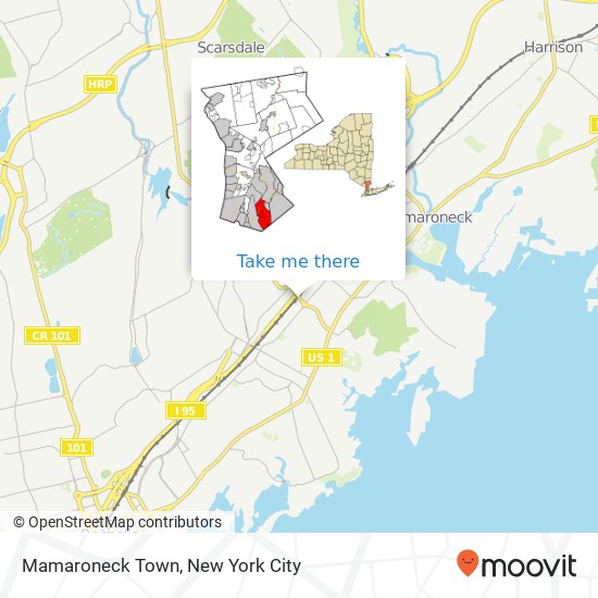 Mapa de Mamaroneck Town