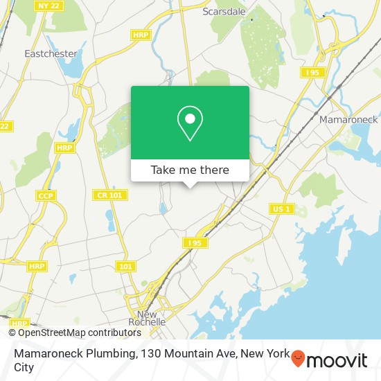 Mapa de Mamaroneck Plumbing, 130 Mountain Ave