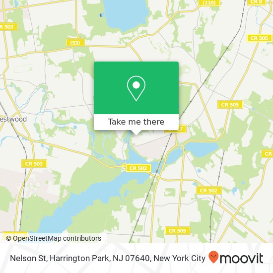 Mapa de Nelson St, Harrington Park, NJ 07640