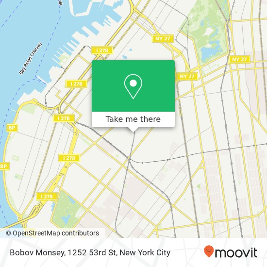 Bobov Monsey, 1252 53rd St map