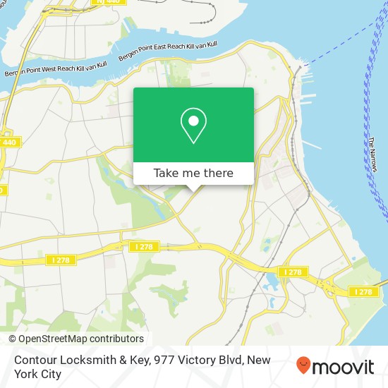 Mapa de Contour Locksmith & Key, 977 Victory Blvd