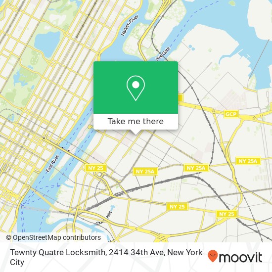 Mapa de Tewnty Quatre Locksmith, 2414 34th Ave