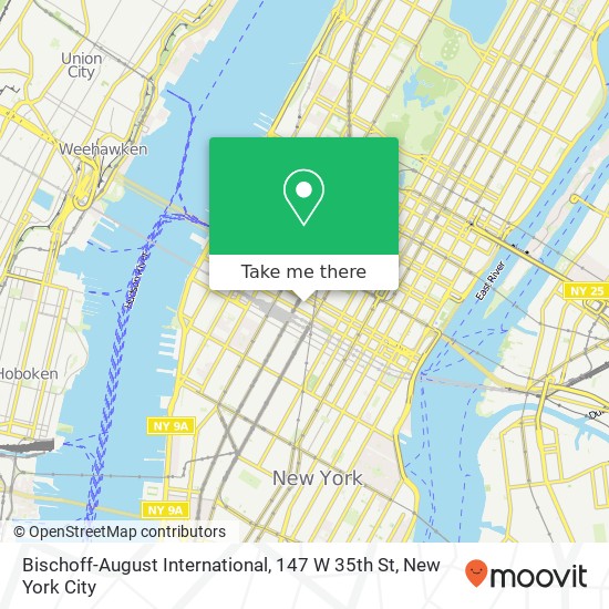 Mapa de Bischoff-August International, 147 W 35th St