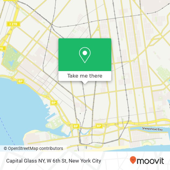 Mapa de Capital Glass NY, W 6th St