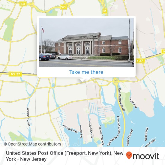 Mapa de United States Post Office (Freeport, New York)