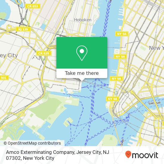 Amco Exterminating Company, Jersey City, NJ 07302 map