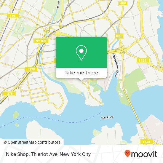 Mapa de Nike Shop, Thieriot Ave