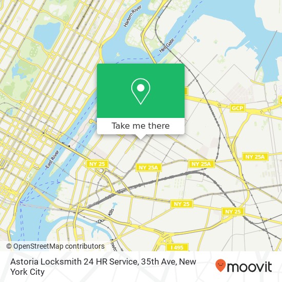 Mapa de Astoria Locksmith 24 HR Service, 35th Ave