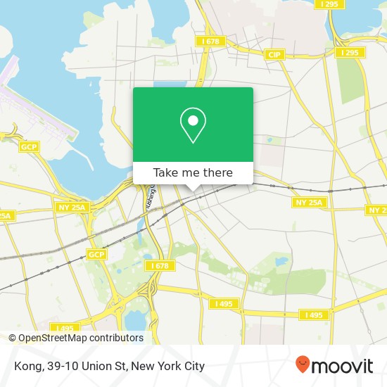 Kong, 39-10 Union St map