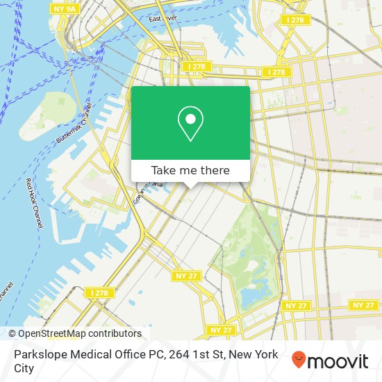 Parkslope Medical Office PC, 264 1st St map