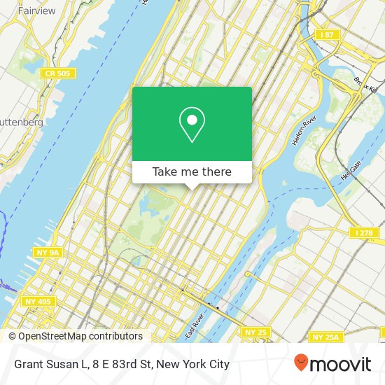 Mapa de Grant Susan L, 8 E 83rd St