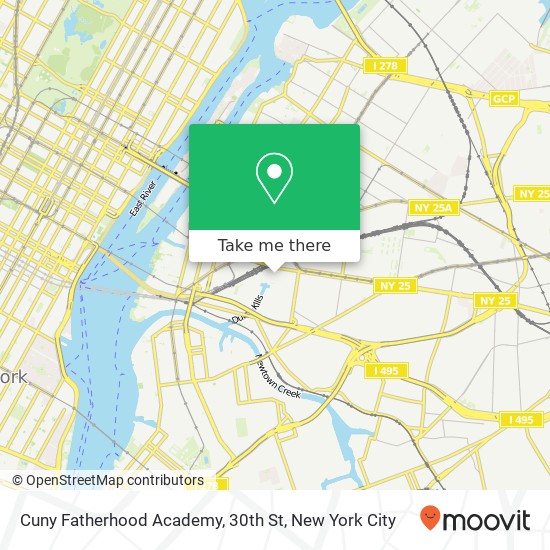 Cuny Fatherhood Academy, 30th St map