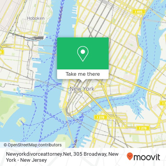 Mapa de Newyorkdivorceattorney.Net, 305 Broadway