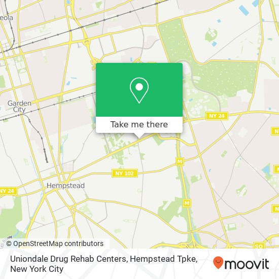 Uniondale Drug Rehab Centers, Hempstead Tpke map