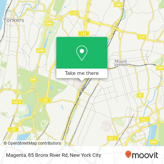 Magenta, 85 Bronx River Rd map