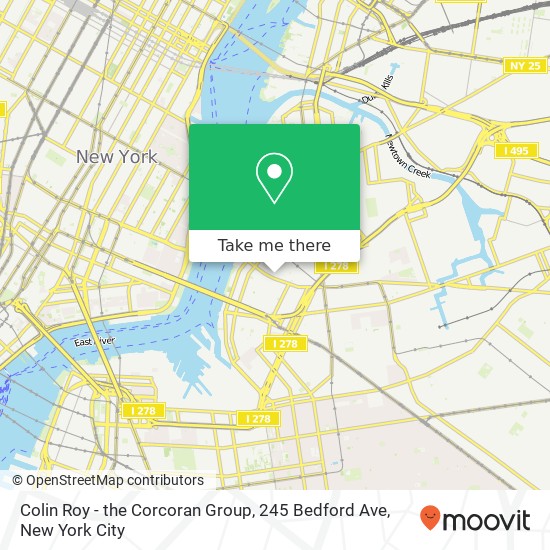 Mapa de Colin Roy - the Corcoran Group, 245 Bedford Ave