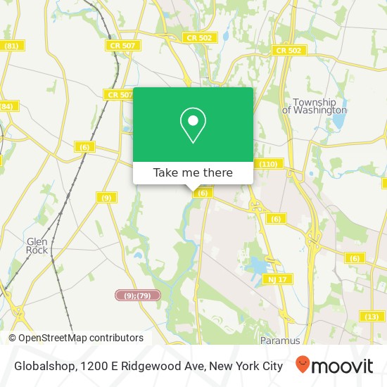 Mapa de Globalshop, 1200 E Ridgewood Ave