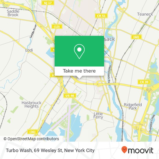 Turbo Wash, 69 Wesley St map