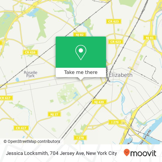 Mapa de Jessica Locksmith, 704 Jersey Ave