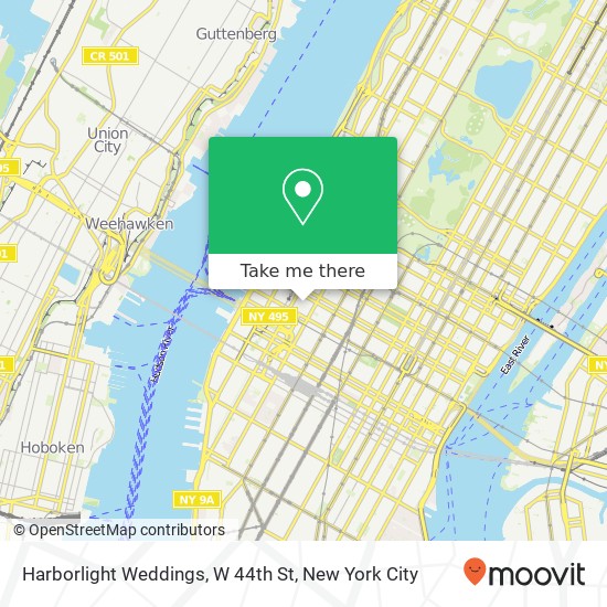 Mapa de Harborlight Weddings, W 44th St