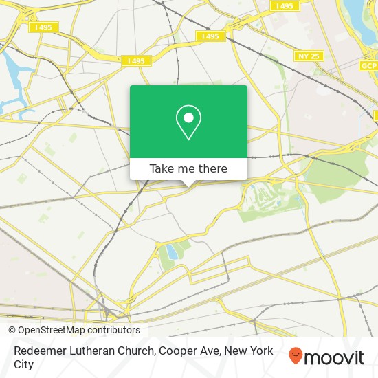 Redeemer Lutheran Church, Cooper Ave map