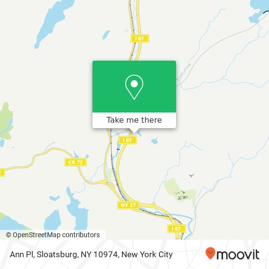 Mapa de Ann Pl, Sloatsburg, NY 10974