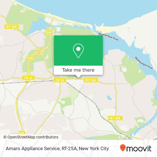 Amaro Appliance Service, RT-25A map