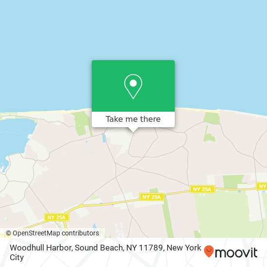 Mapa de Woodhull Harbor, Sound Beach, NY 11789