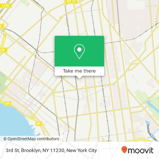 Mapa de 3rd St, Brooklyn, NY 11230