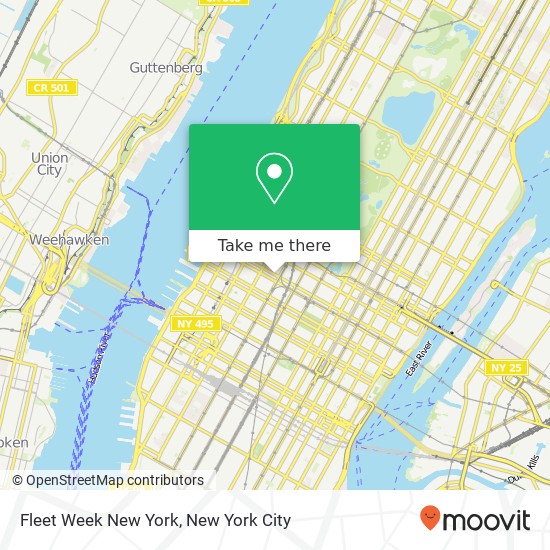 Fleet Week New York map